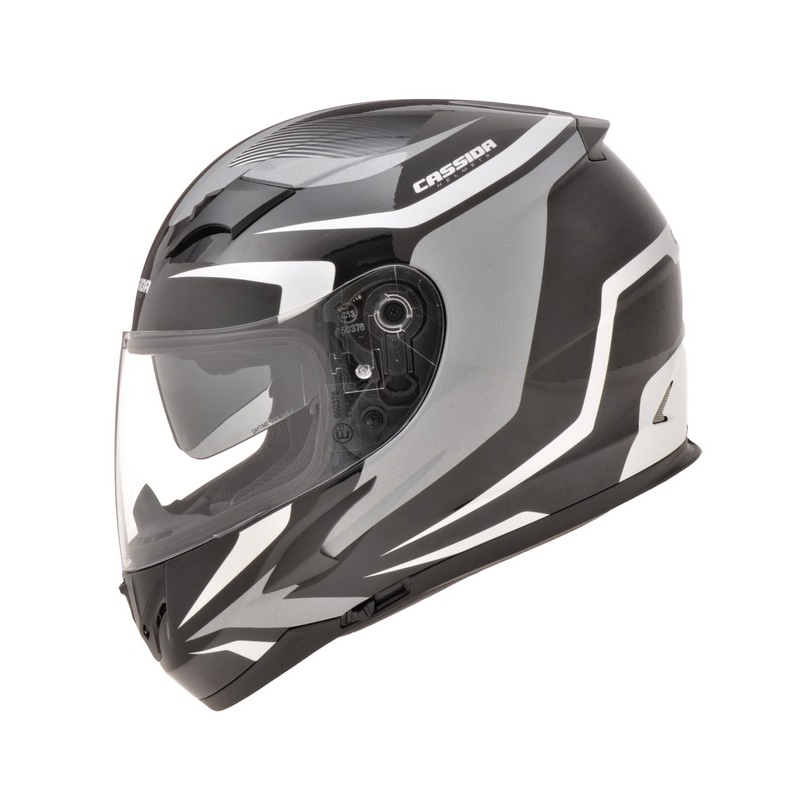 Cască de motocicletă Cassida Integral 2.0 negru-alb-gri negru-vanzare gri lichidare