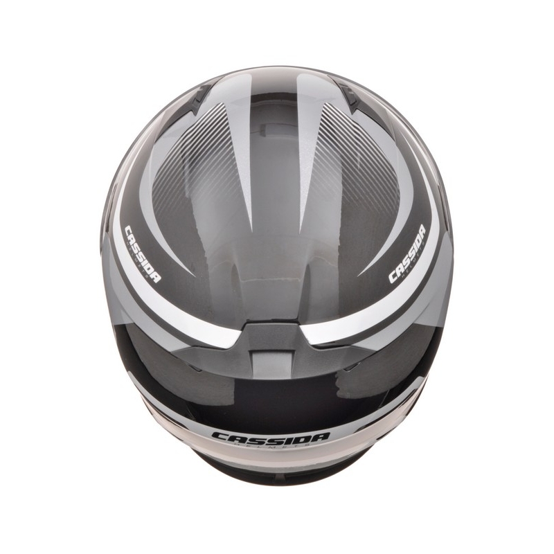 Cască de motocicletă Cassida Integral 2.0 negru-alb-gri negru-vanzare gri lichidare