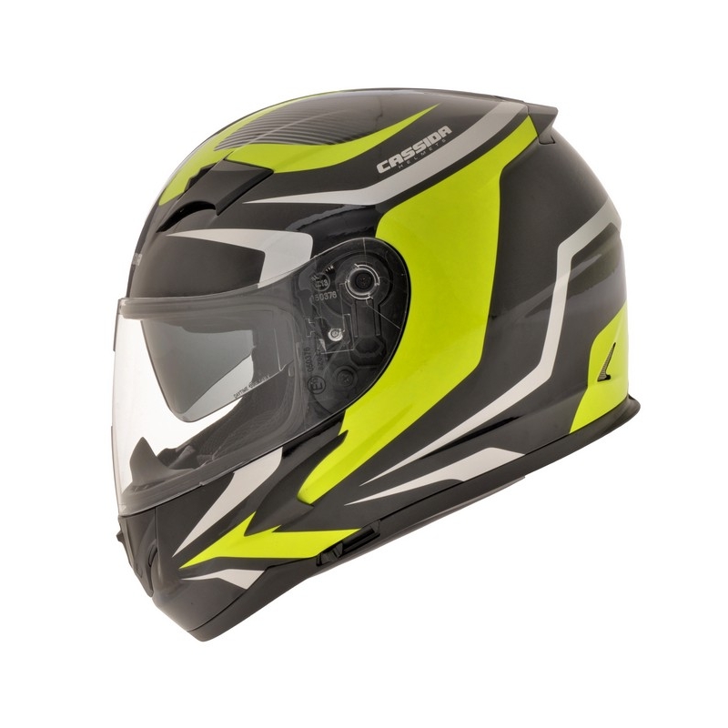 Cască de motociclist Cassida Integral 2.0 negru-gri-galben-fluo