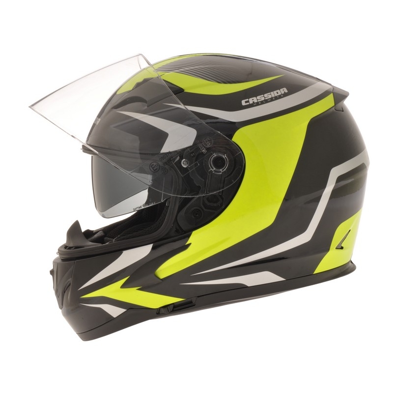 Cască de motociclist Cassida Integral 2.0 negru-gri-galben-fluo