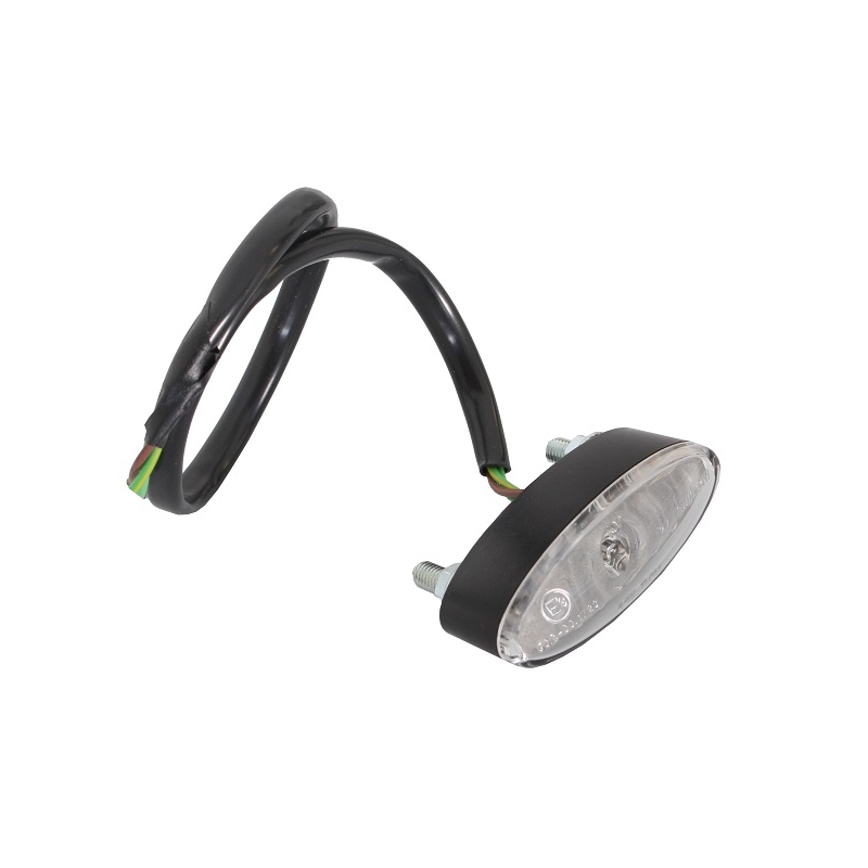 Stop spate universal cu LED Mini Oval, alb