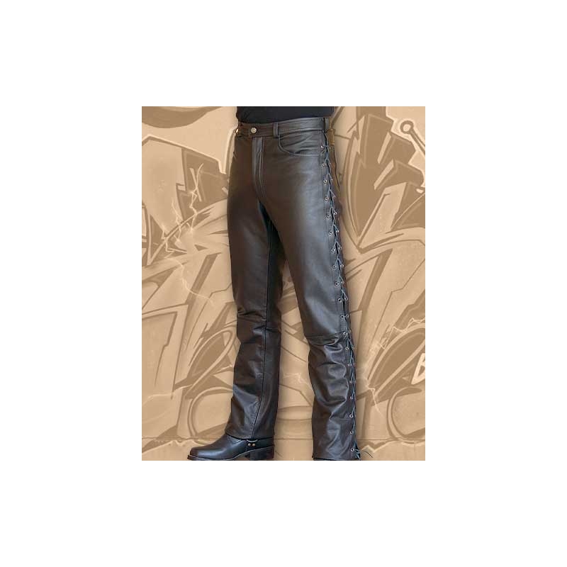 Pantaloni Chopper cu șireturi laterale