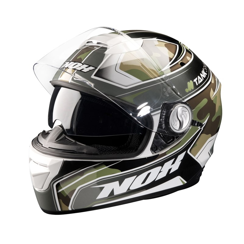 Cască de motocicletă integrală NOX N301 Tank Green Sale lichidare