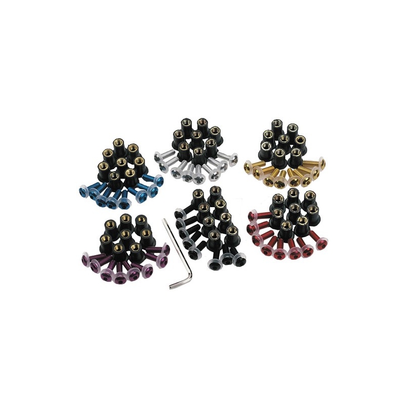 Set de șuruburi pentru Plexiglas Oxford argintiu