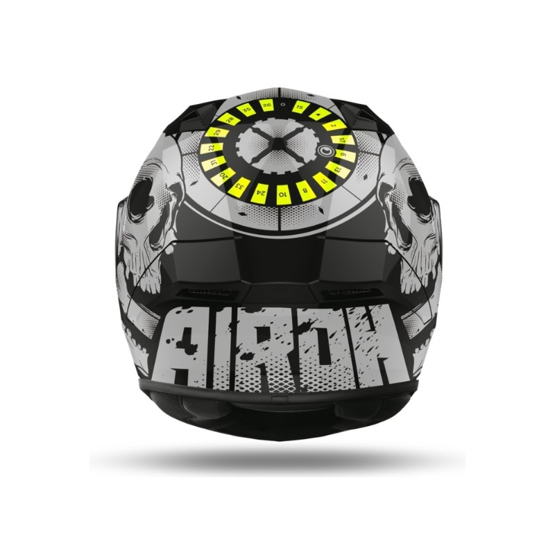 Cască integrală Airoh Valor Akuna alb-negru-galben-fluo 2021
