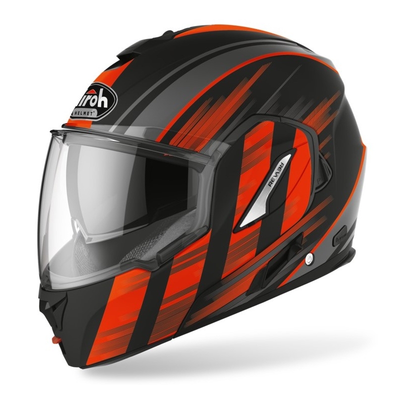 Airoh REV19 Ikon negru-portocaliu  cască basculantă Airoh REV19 Ikon negru-portocaliu lichidare