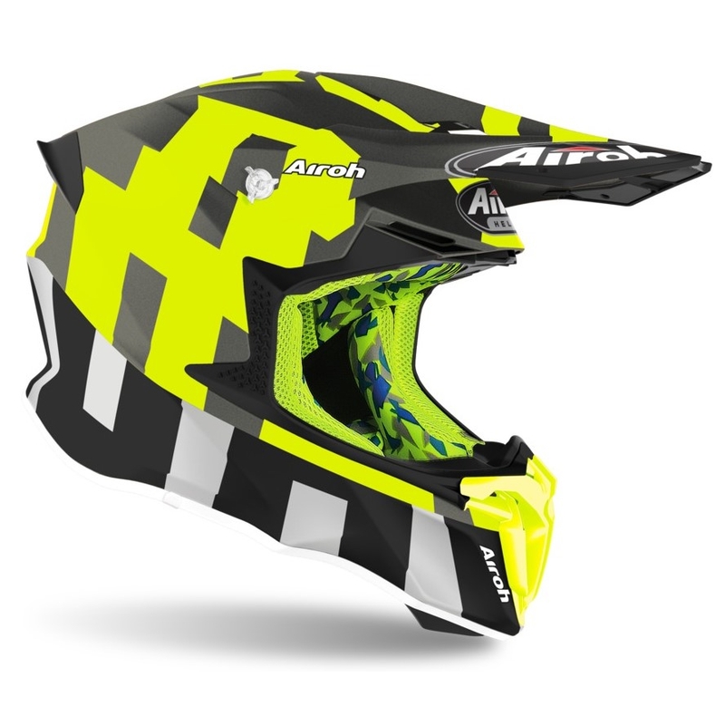 Cască de motocros Airoh Twist 2.0 Frame antracit-galben-fluo
