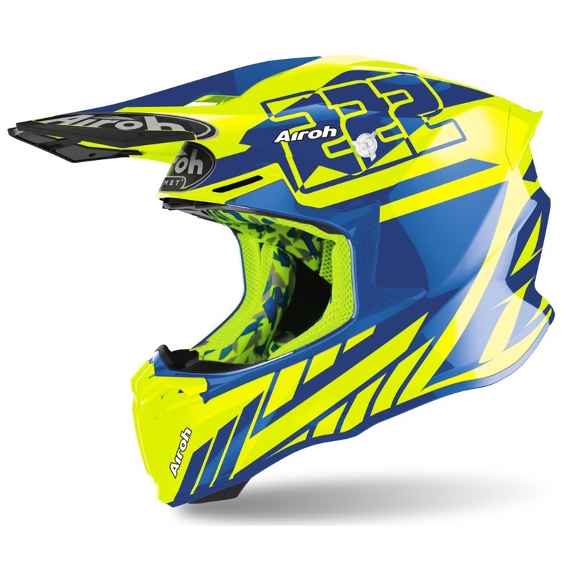 Cască de motocros Airoh Twist 2.0 Replica Cairoli 2020 albastru-fluo galben