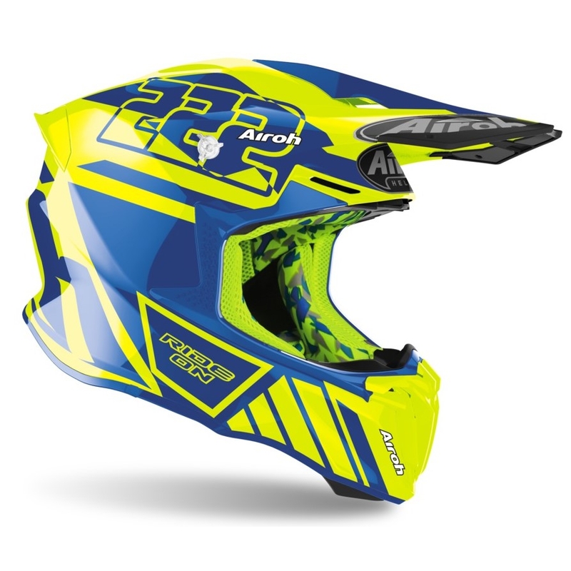 Cască de motocros Airoh Twist 2.0 Replica Cairoli 2020 albastru-fluo galben