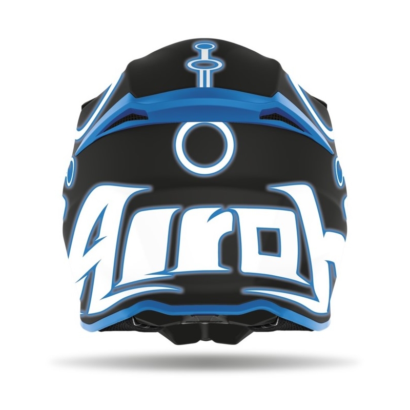 Cască de motocros Airoh Twist Neon negru-albastru