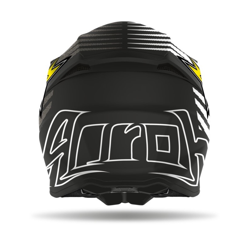 Casca de motocross Airoh Twist Rockstar 2021 negru-alb-galben lichidare