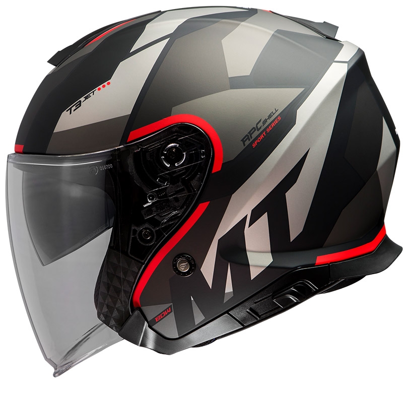 Cască de motocicletă deschisă MT Thunder 3 SV Bow Black-Grey-Red