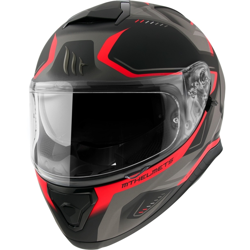 Cască integrală MT Thunder 3 SV Turbine negru-gri-roșu lichidare
