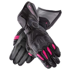 Mănuși de motocicletă Rebelhorn Rebel pentru femei, negru și roz