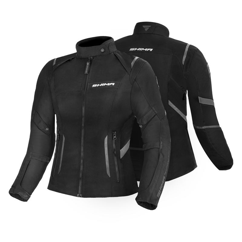 Jachetă moto pentru femei Shima Rush negru lichidare