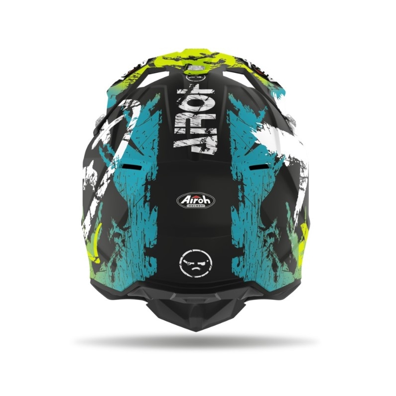 Casca de motocross Airoh Wraap Smile galben-negru lichidare