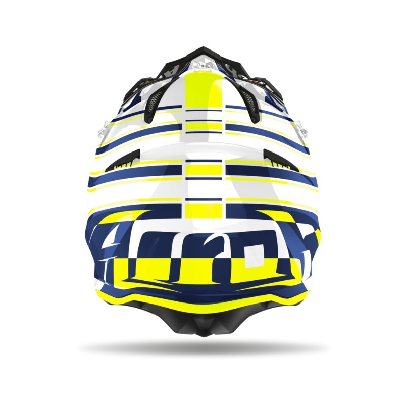 Cască de motocros Airoh Aviator Ace Art albastru-alb-alb-albastru-galben-fluo 2021