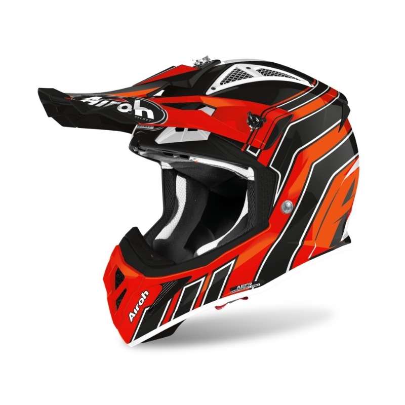 Cască de motocros Airoh Aviator Ace Art portocaliu-negru 2021