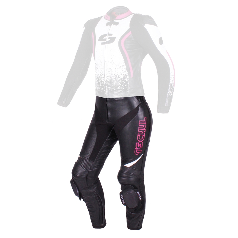 Pantaloni Tschul 586 negru-alb-roz  pentru femei výprodej lichidare