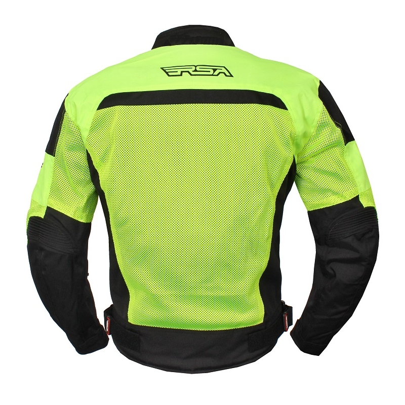 Geacă de motocicletă RSA Guff negru-galben-fluo lichidare