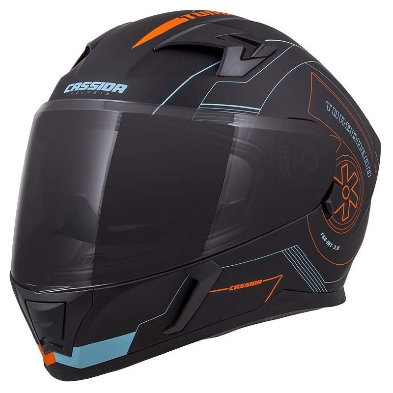 Cască Cassida Integral 3.0 Turbohead negru-portocaliu-albastru lichidare