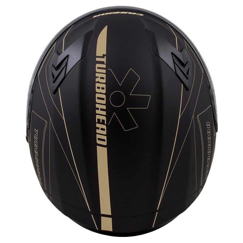 Cască integrală Cassida Integral 3.0 Turbohead negru-auriu