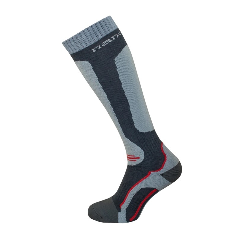 Șosete Nanosilver® negru-gri-roșu-roșu