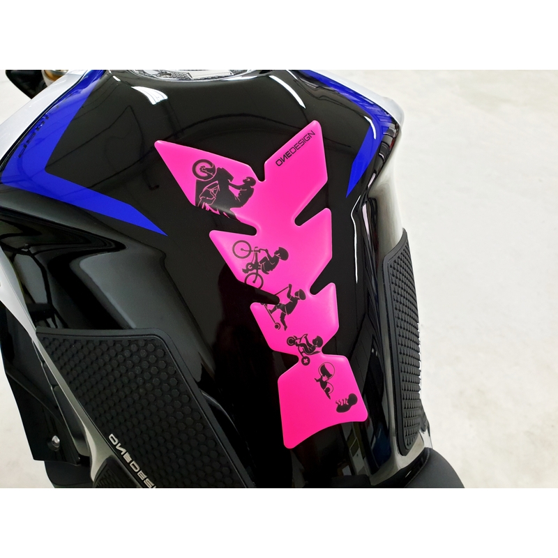 Rezervor de combustibil autocolant Print - Moon fluo pink