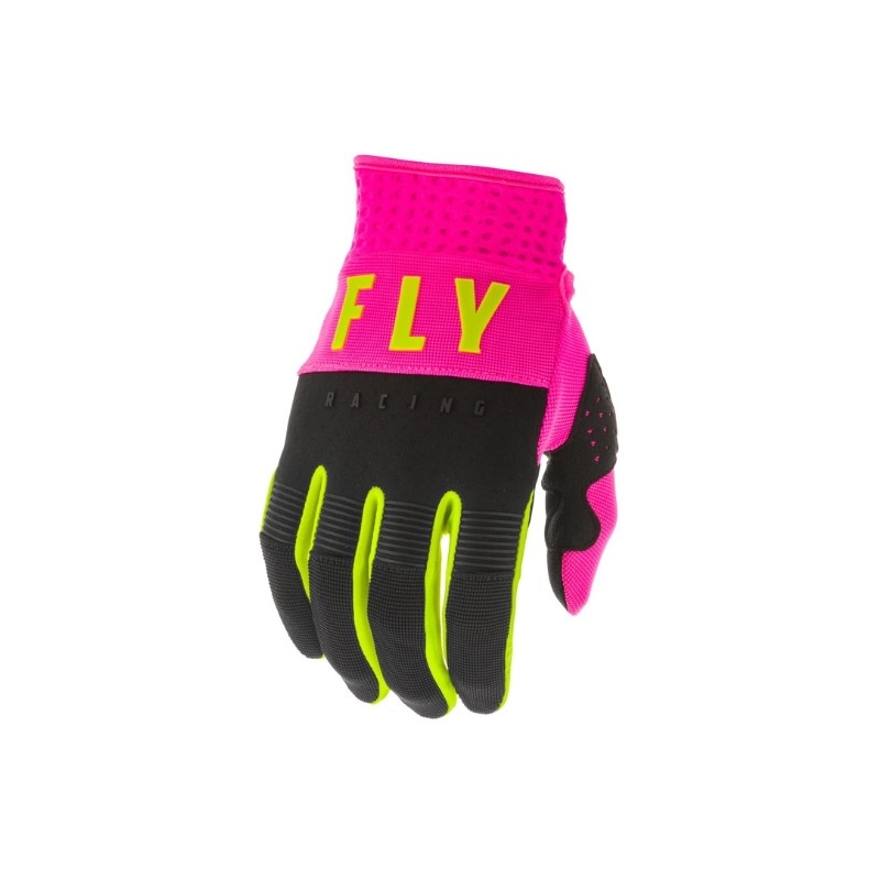 Mănuși de motocros FLY Racing F-16 2020 negru-roz-galben-fluo