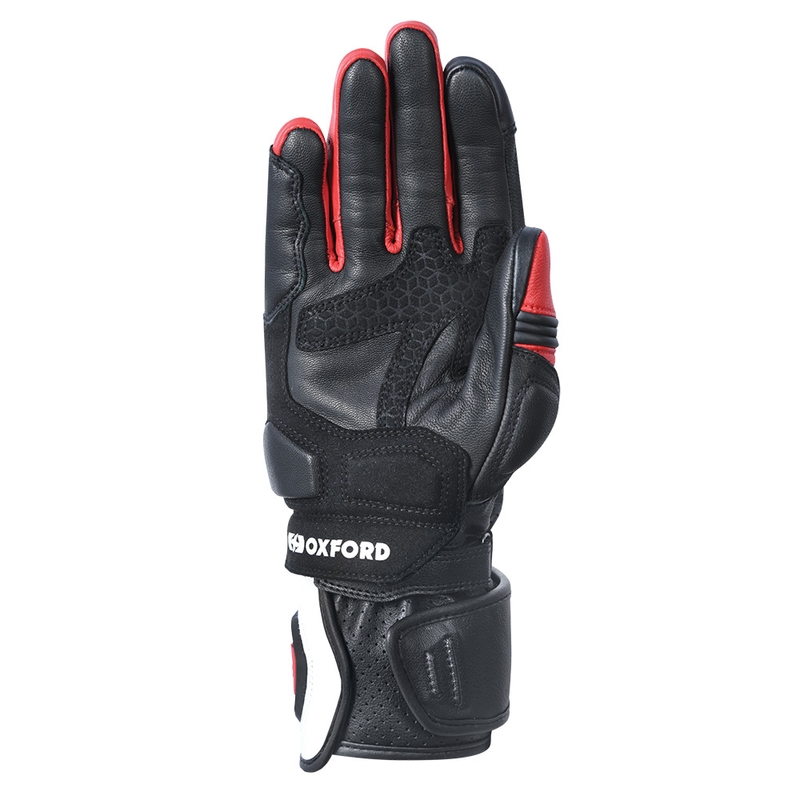 Mănuși de motociclete Oxford RP-2R alb-negru-roșu