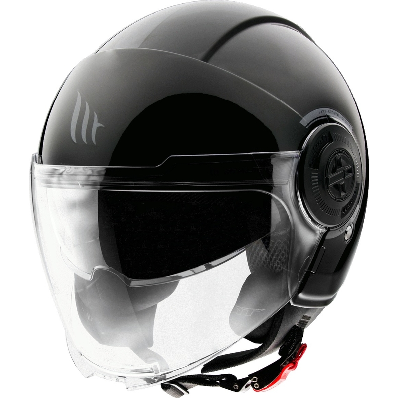 Cască de motocicletă MT Viale Open negru lucios lichidare