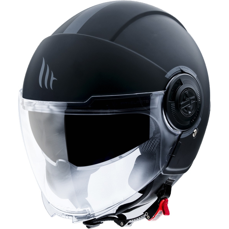 Cască de motociclist MT Viale open negru mat