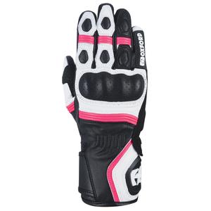 Mănuși de motocicletă Oxford RP-5 2.0 pentru femei, alb-negru-roz