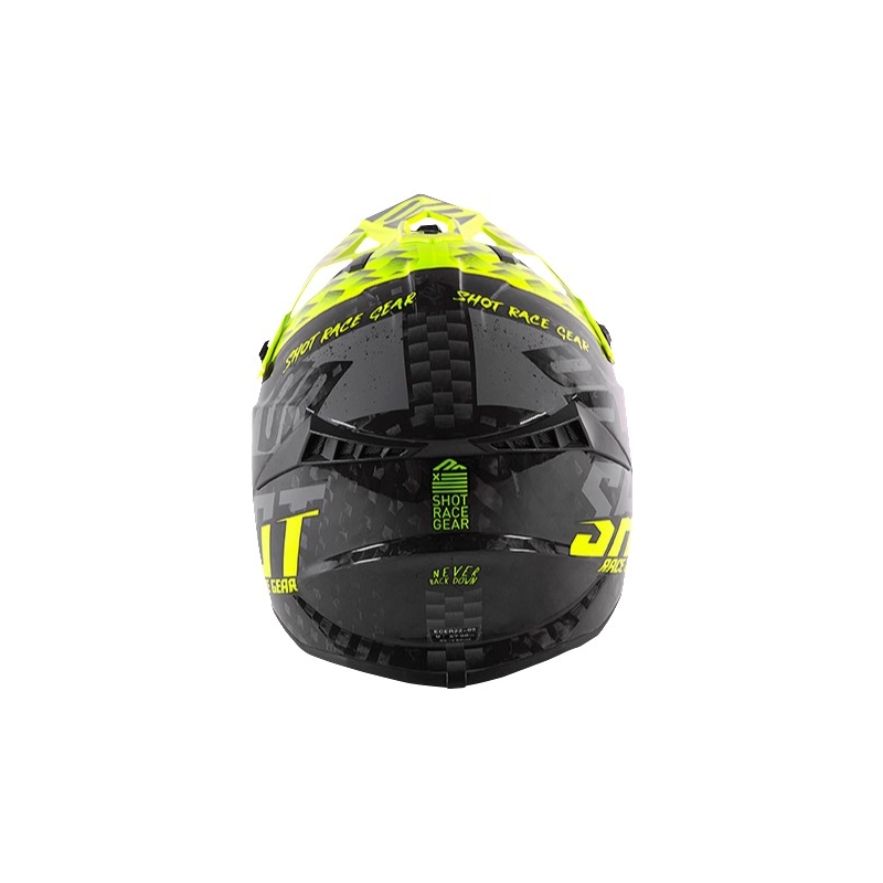 Cască de motocross Shot Lite Rush Carbon negru-gri-fluo galben