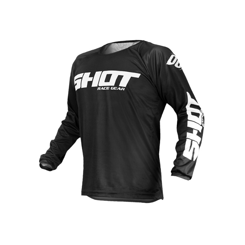 Motocross tricou Shot Devo Raw negru negru lichidare