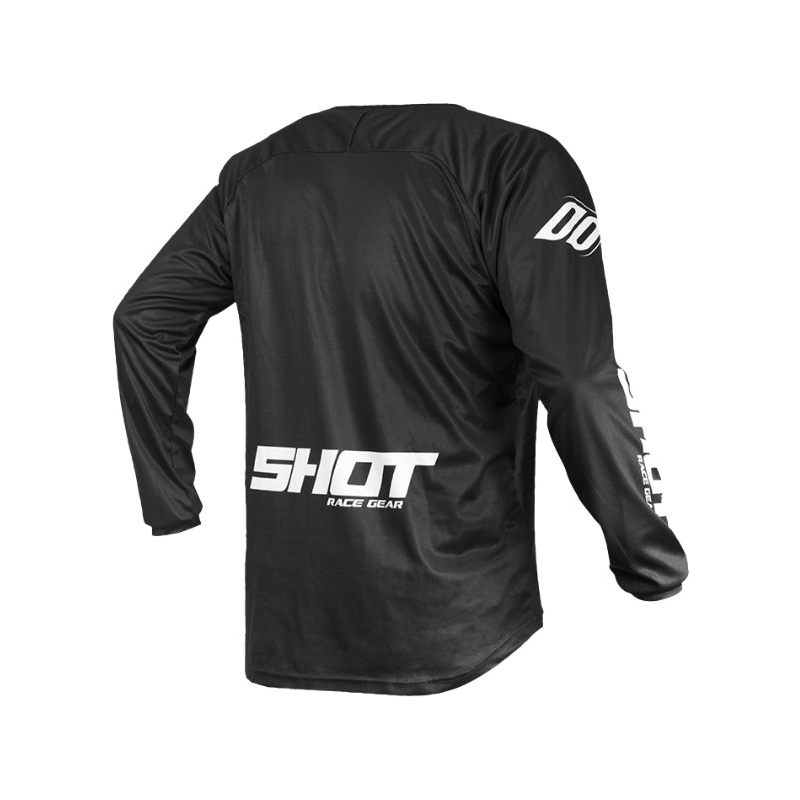 Motocross tricou Shot Devo Raw negru negru lichidare