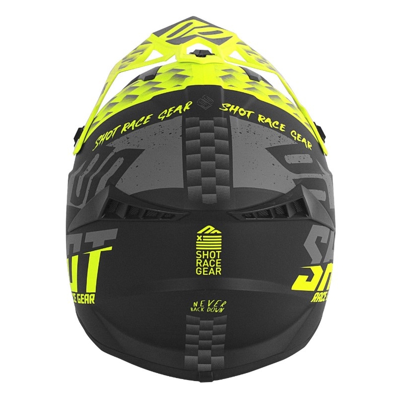 Cască de motocros Shot Lite Rush negru-gri-fluo-galben