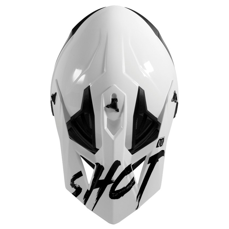 Motocross Casca Shot Lite Uni Solid White Gloss Vânzare lichidare