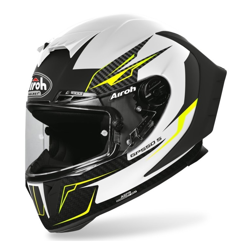 Cască integrală Airoh GP 550S Venon alb-negru-galben-fluo