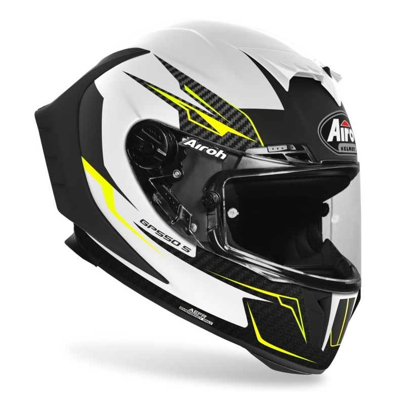 Cască integrală Airoh GP 550S Venon alb-negru-galben-fluo