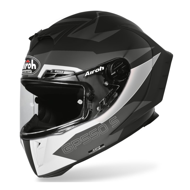 Cască integrală Airoh GP 550S Vector negru-alb-argintiu