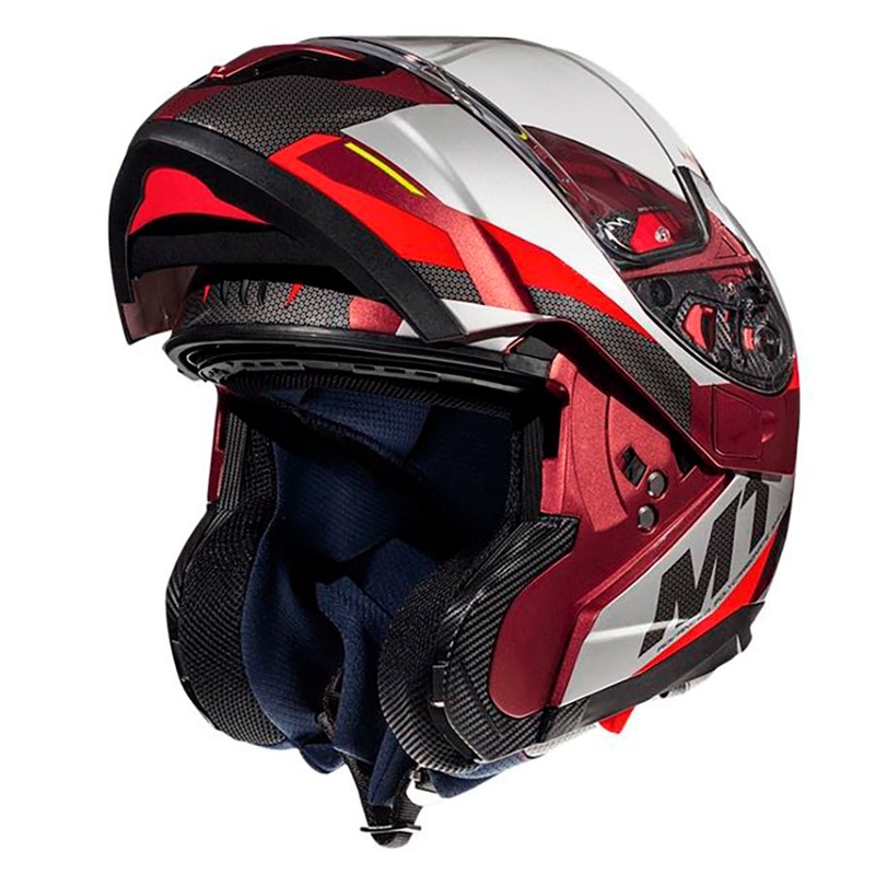 Cască de motocicletă MT Atom SV TRANSCEND F5 roșu