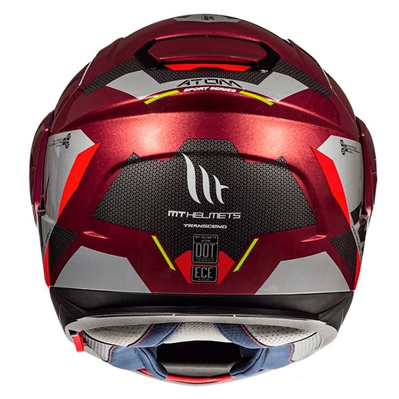 Cască de motocicletă MT Atom SV TRANSCEND F5 roșu
