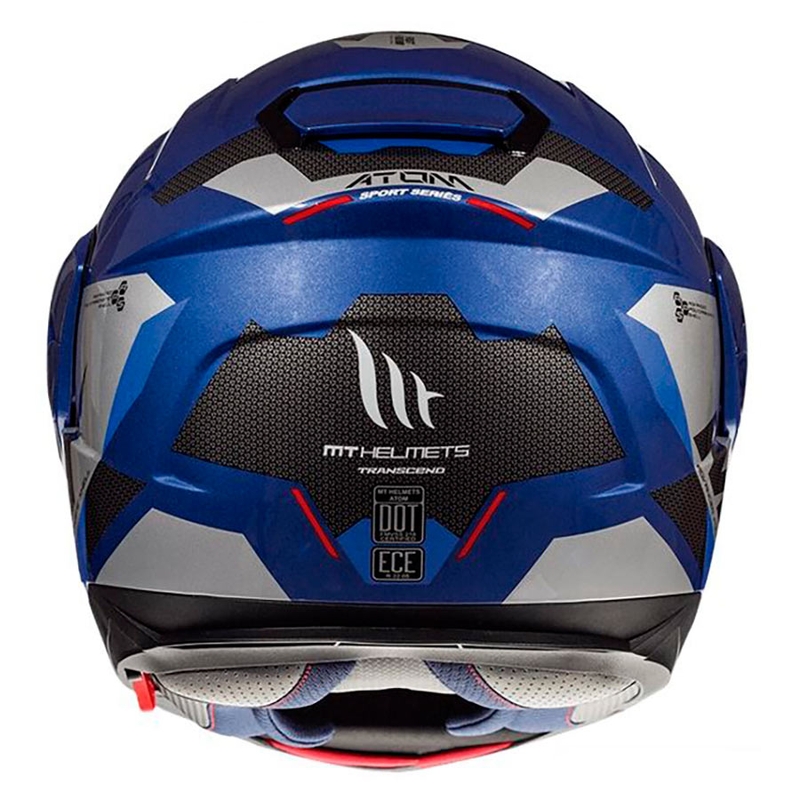 Cască de motocicletă MT Atom SV TRANSCEND E7 albastru lichidare