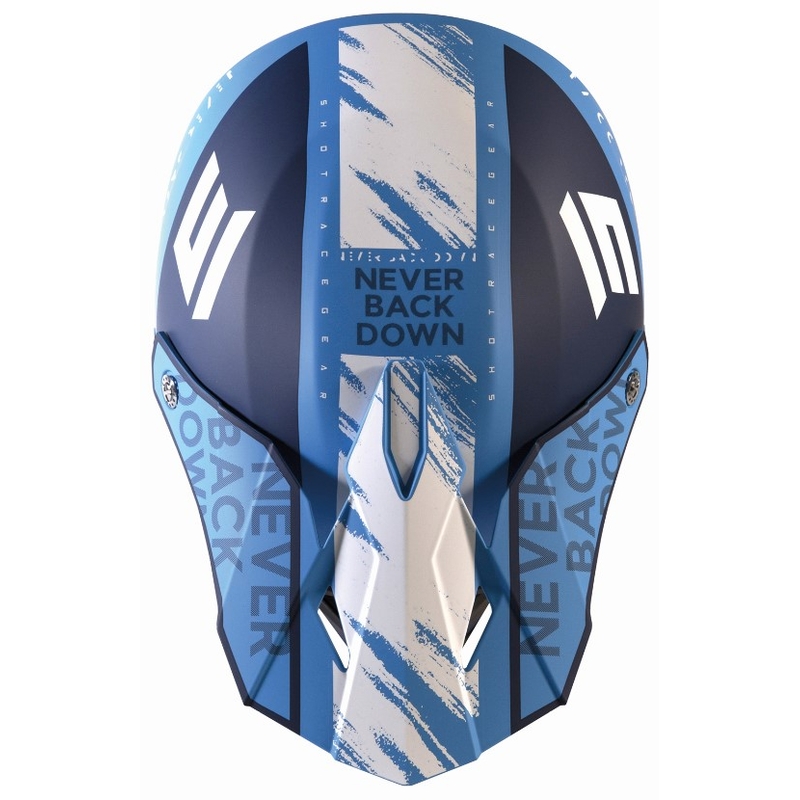 Cască de motocross Shot Furious Draw albastru mat