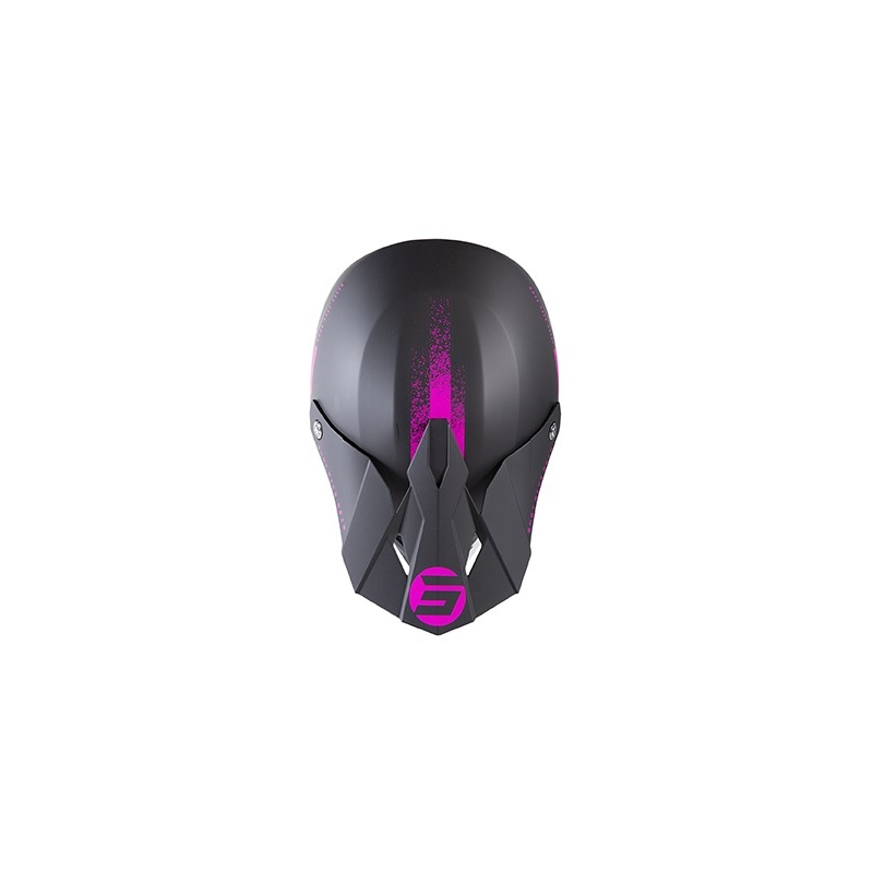 Cască de motocros Shot Furious Raw negru-fucsia