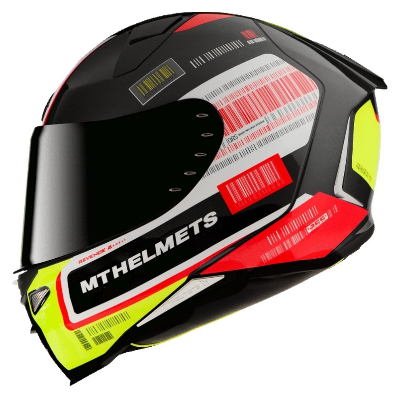 MT Revenge 2 RS cască de motociclist integrală MT Revenge 2 RS negru-alb-galben-roșu