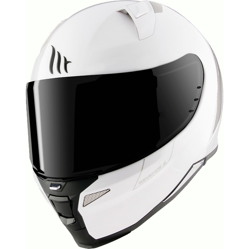 Cască de motocicletă MT Revenge 2 Solid White Gloss Integral pentru motociclete lichidare