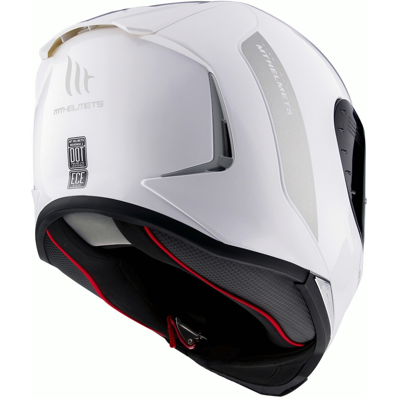 Cască de motocicletă MT Revenge 2 Solid White Gloss Integral pentru motociclete lichidare
