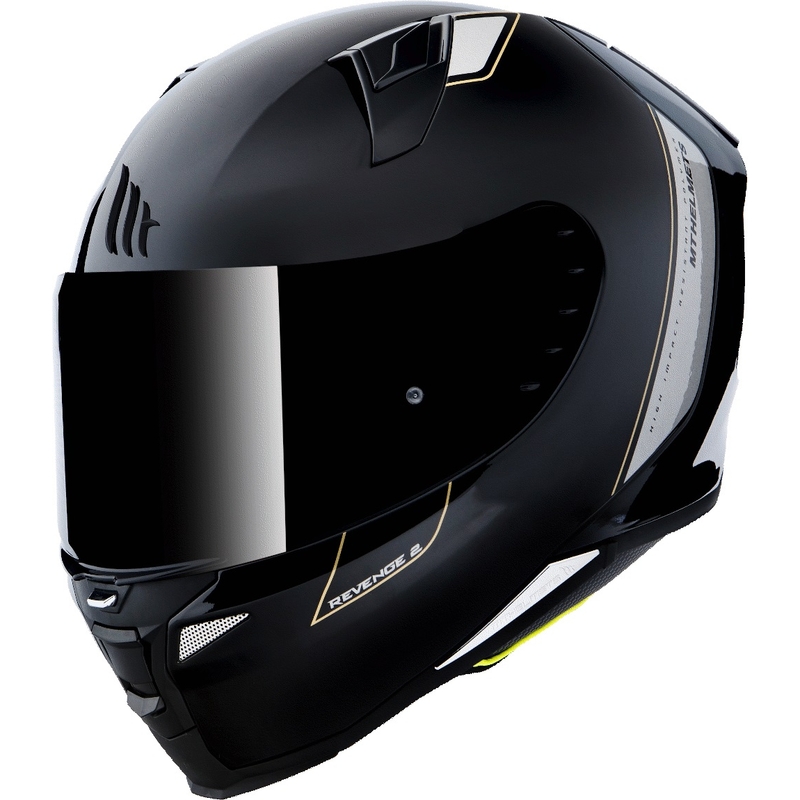 Cască de motocicletă MT Revenge 2 Solid Black Gloss Integral pentru motociclete